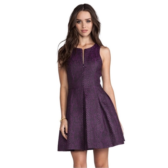 Tibi Dresses & Skirts - TIBI Snakeskin Print Jacquard Fit n Flare Dress
